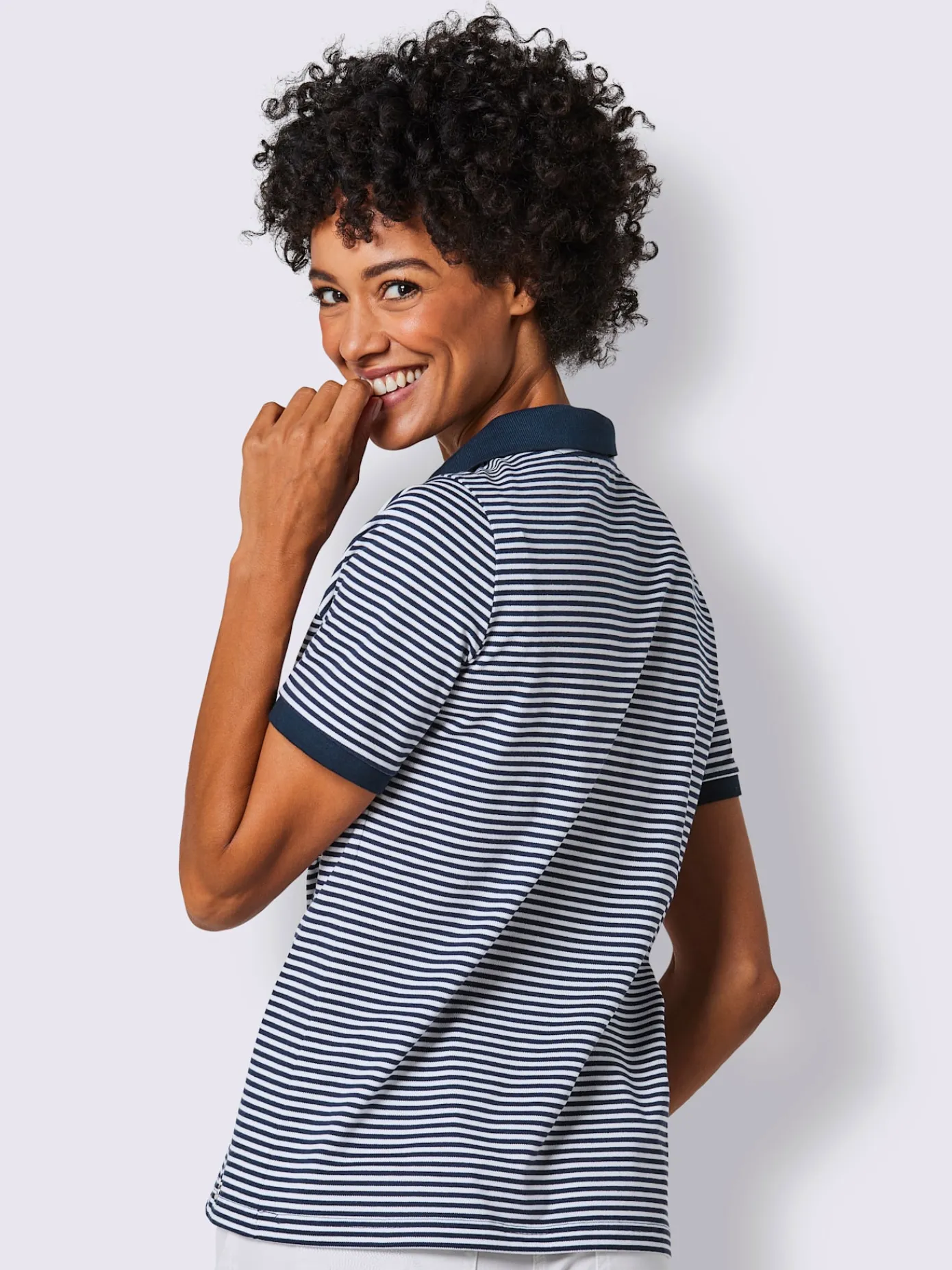 CREATION L PREMIUM T-Shirts<Polo mélange coton et lyocell de qualité