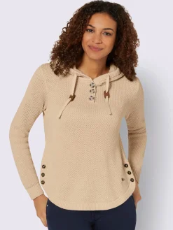 Collection L Pulls<Pull à capuche 50% coton