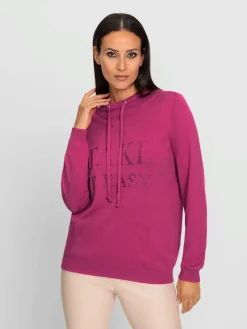 Rick Cardona Pulls<Pull à capuche inscription avec petites pierres brillantes fantaisie