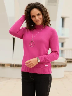 Collection L Pulls<Pull à col montant 50% coton