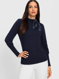 Ashley Brooke Pulls<Pull à col montant 50% viscose