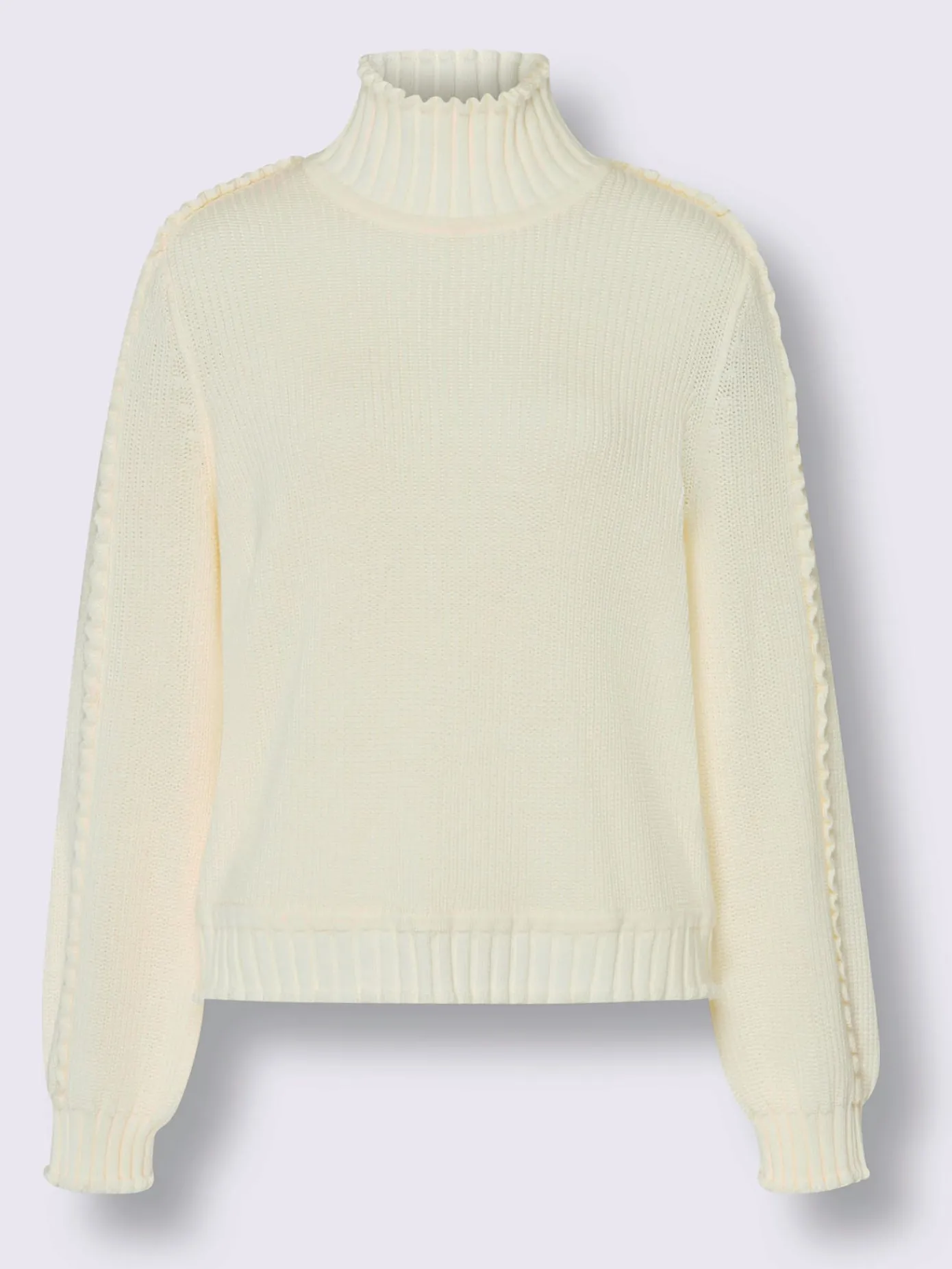 Linea Tesini Pulls<Pull à col montant finitions ondulées flatteuses