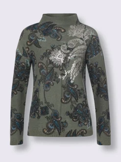 Linea Tesini Pulls<Pull à col montant imprimé floral