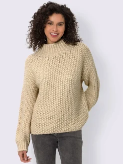 Linea Tesini Pulls<Pull à col montant jolie structure tricot