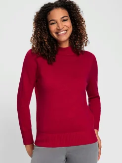 Collection L Pulls<Pull à col montant pur coton