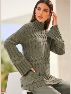 Rick Cardona Pulls<Pull à col montant superbe mélange de motifs tricotés