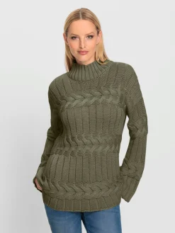 Rick Cardona Pulls<Pull à col montant superbe mélange de motifs tricotés