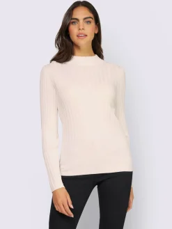 Mandarin Pulls<Pull à col montant tricot côtelé moderne