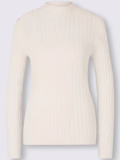 Mandarin Pulls<Pull à col montant tricot côtelé moderne