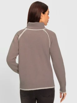 Rick Cardona Pulls<Pull à col roulé passepoils contrastés tendance