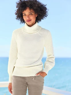 Linea Tesini Pulls<Pull à col roulé pur coton