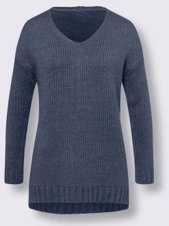 Linea Tesini Pulls<Pull à encolure en v plus long au dos