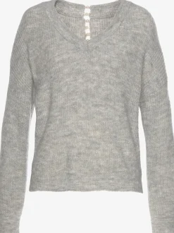 LASCANA Pulls<Pull à encolure en v pull en tricot avec perles