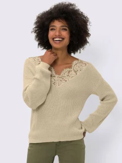 Linea Tesini Pulls<Pull à encolure en v pur coton