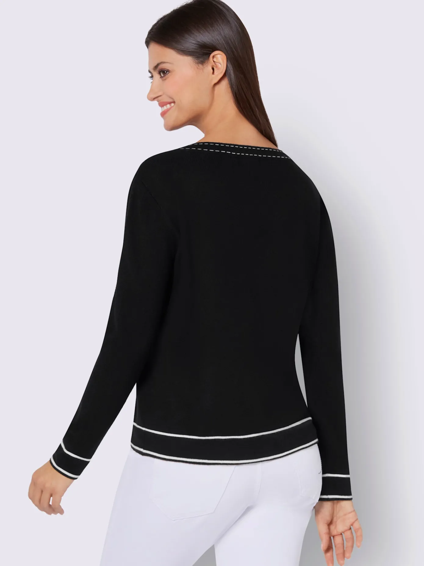 Creation L Pulls<Pull à encolure en v tricot fin et doux