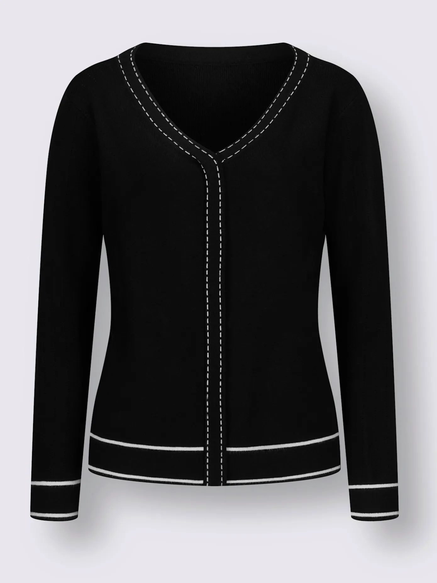 Creation L Pulls<Pull à encolure en v tricot fin et doux