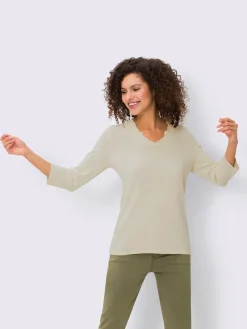 Linea Tesini Pulls<Pull à encolure en v volants à l'encolure