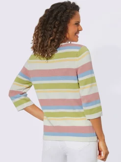 Collection L Pulls<Pull à manches 3/4 50% coton