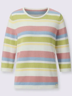 Collection L Pulls<Pull à manches 3/4 50% coton