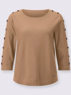 Collection L Pulls<Pull à manches 3/4 50% coton