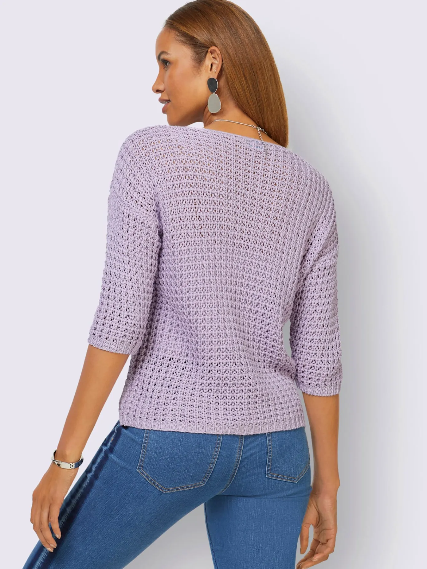 Creation L Pulls<Pull à manches 3/4 50% coton