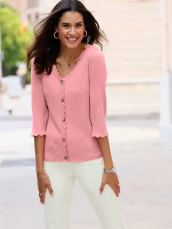 Tenues De Cérémonie|Pulls<Pull à manches 3/4 fausse patte de boutonnage