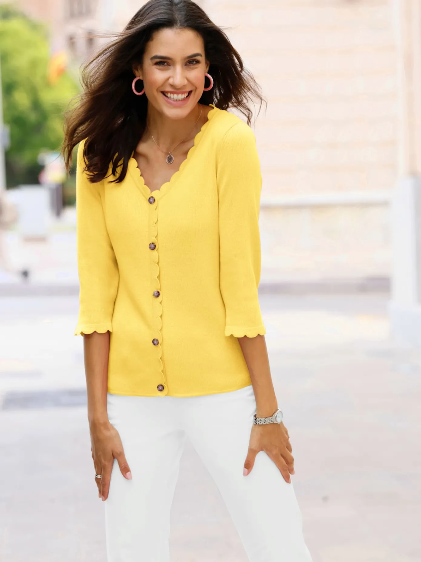 Tenues De Cérémonie<Pull à manches 3/4 fausse patte de boutonnage