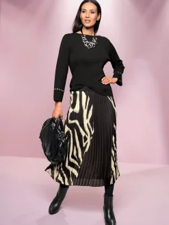 Rick Cardona Pulls<Pull à manches 3/4 petites pierres fantaisie tendance