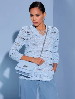 Creation L Pulls<Pull à manches 3/4 pull tendance en mélange de cotons doux