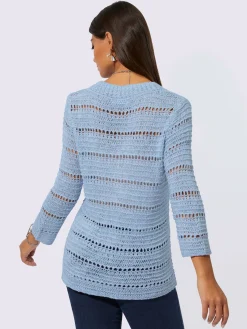 Creation L Pulls<Pull à manches 3/4 pull tendance en mélange de cotons doux