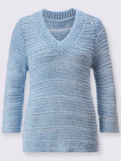 Creation L Pulls<Pull à manches 3/4 pull tendance en mélange de cotons doux