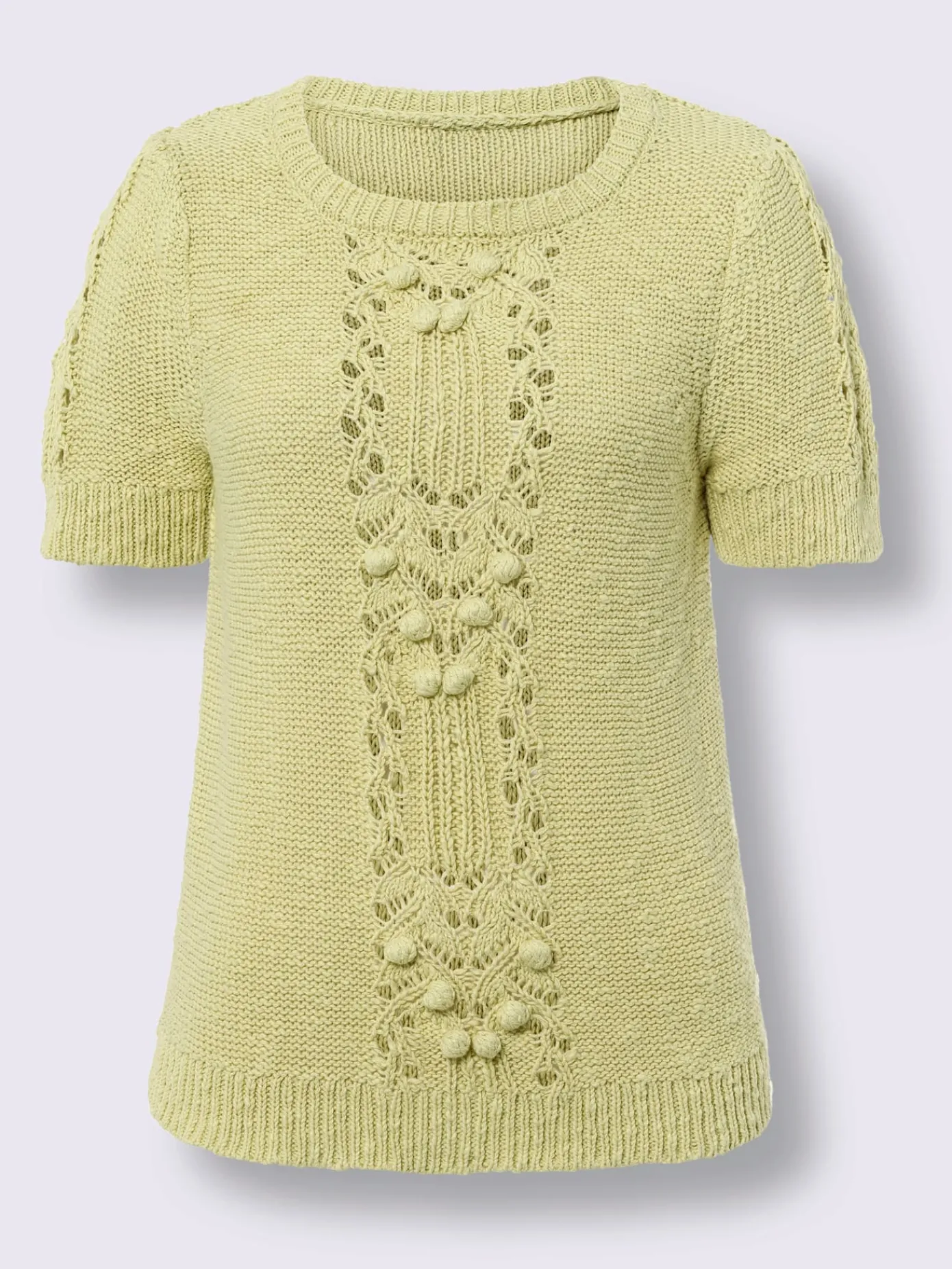 Linea Tesini Pulls<Pull à manches courtes mélange de motifs structurés/ajourés