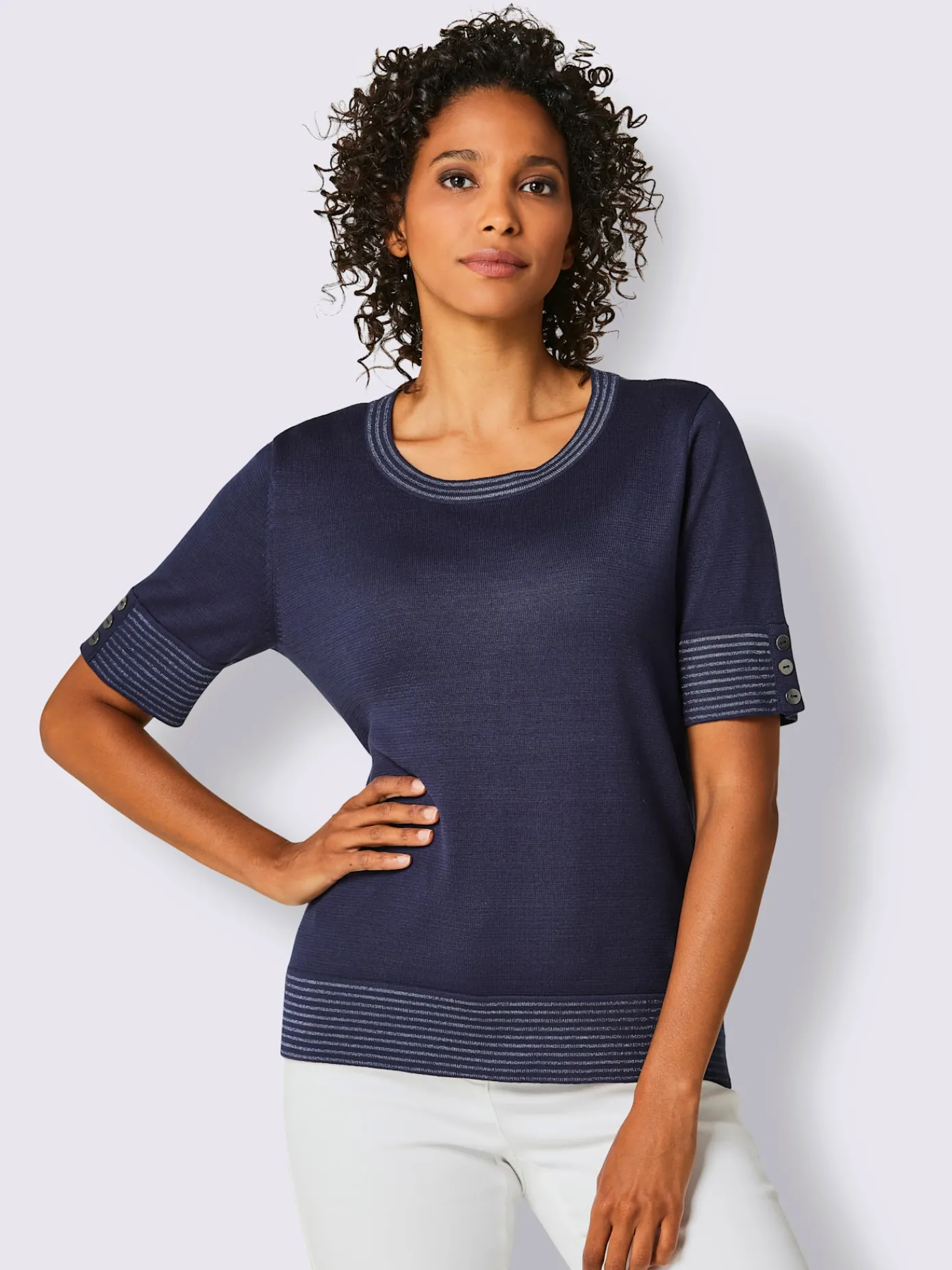 CREATION L PREMIUM Tenues De Cérémonie|Pulls<Pull à manches courtes qualité coton doux sur la peau