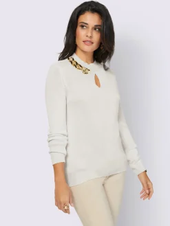 Creation L Pulls<Pull à manches longues 10% soie