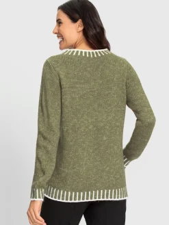 Pulls<Pull à manches longues avec laine