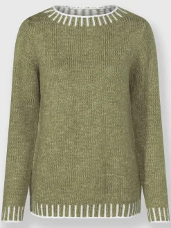 Pulls<Pull à manches longues avec laine