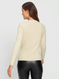 Ashley Brooke Pulls<Pull à manches longues découpe raffinée à l'encolure