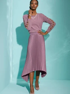 Creation L Pulls<Pull à manches longues fil moelleux à poils longs