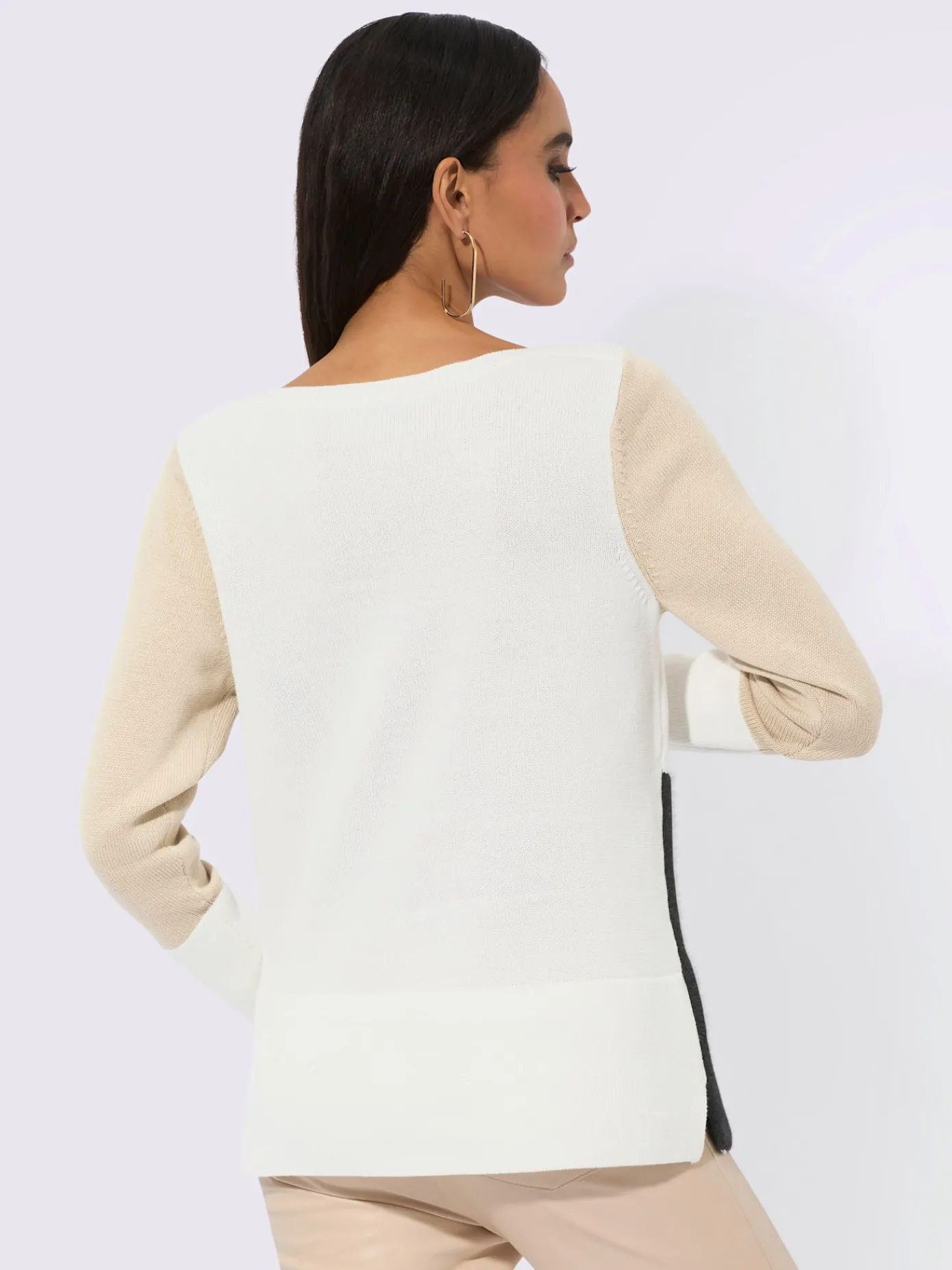 Creation L Pulls<Pull à manches longues fil moelleux à poils longs