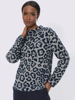 Creation L Pulls<Pull à manches longues joli motif jacquard