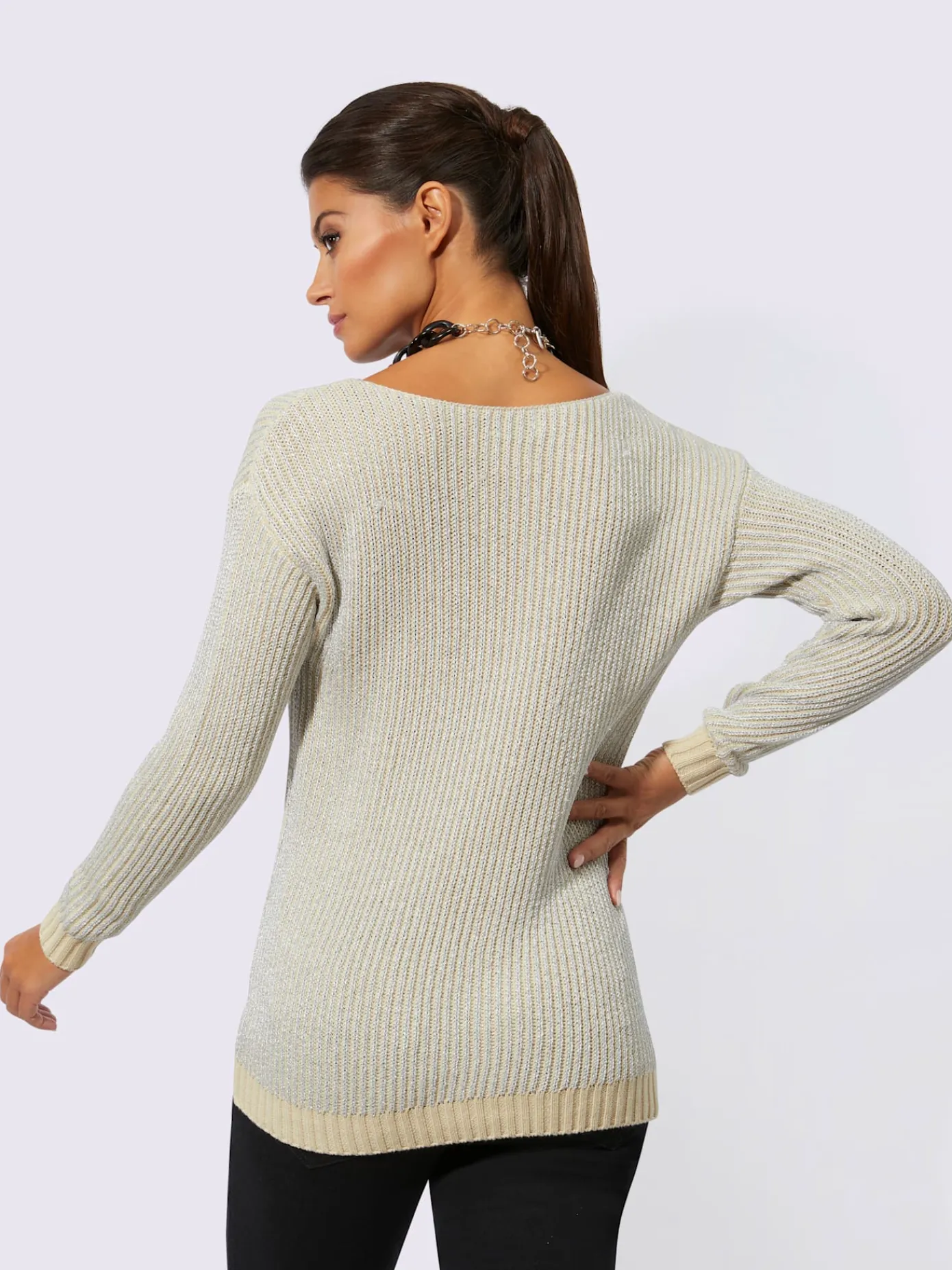 Creation L Pulls<Pull à manches longues mélange doux en coton