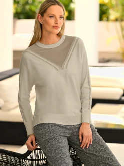 Rick Cardona Pulls<Pull à manches longues parties transparentes