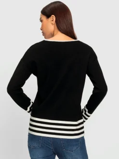 Rick Cardona Pulls<Pull à manches longues rayures contrastées