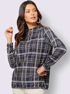 Creation L Pulls<Pull à manches longues tricot jacquard élégant