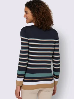 Collection L Pulls<Pull à rayures 50% coton