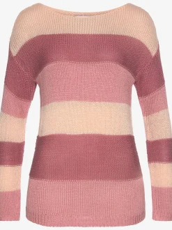 LASCANA Pulls<Pull à rayures manches longues