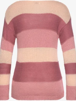 LASCANA Pulls<Pull à rayures manches longues