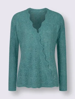 Creation L Pulls<Pull ajouré bord ondulé élégant