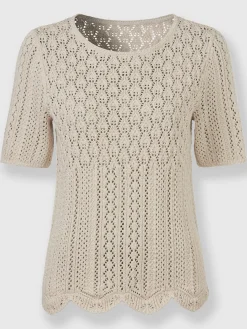 Pulls<Pull ajouré légèrement transparent