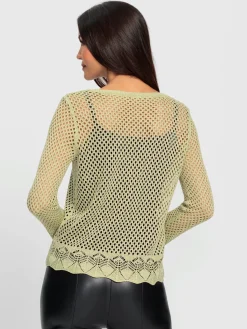 Ashley Brooke Pulls<Pull ajouré motif ajouré transparent discret